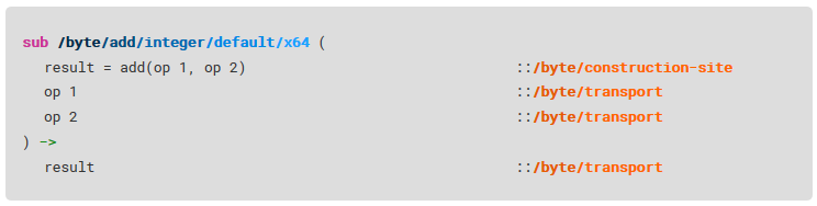 Byte layer integer addition agent specification